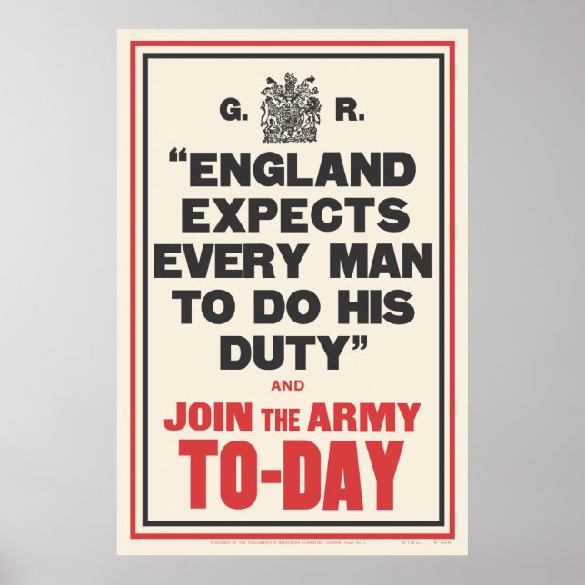 "ENGLAND ERWARTET..." POSTER (Vorne)