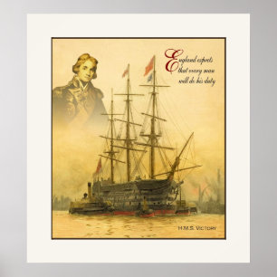 England erwartet ~ Vintage Kunstsammlungen Poster