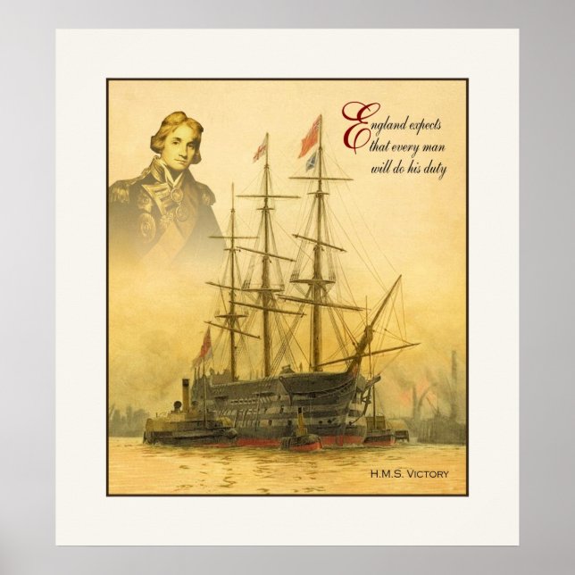 England erwartet ~ Vintage Kunstsammlungen Poster (Vorne)