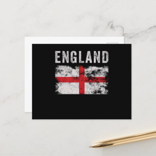 England Flag British Souvenir Cool Postkarte
