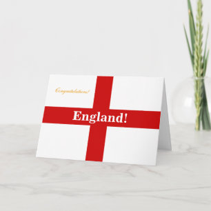 England Flag - Engerland! Engerland! Glückwunsch Karte
