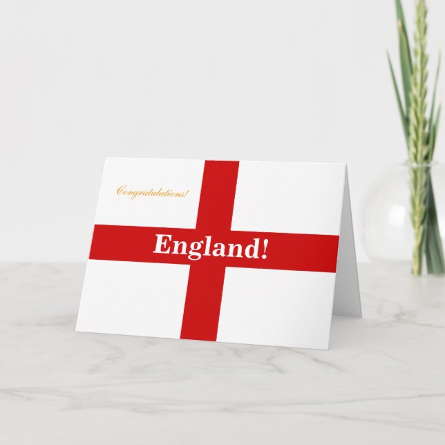 England Flag - Engerland! Engerland! Glückwunsch Karte (Vorderseite)
