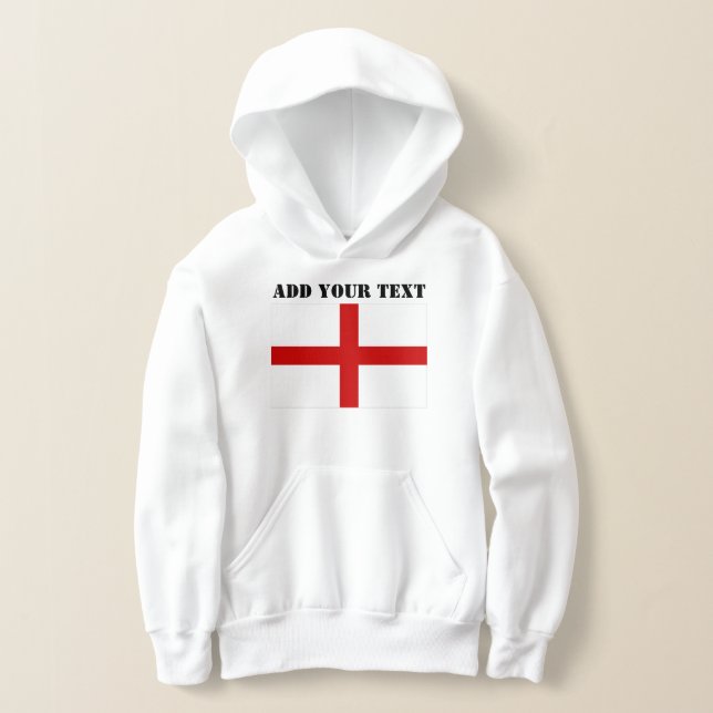 England Flag English Football Soccer Hoodie (Ablage )