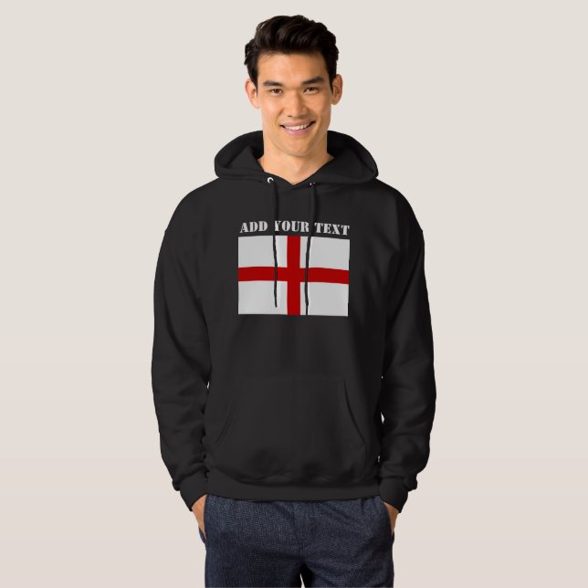 England Flag Football Soccer Vereinigtes Königreic Hoodie (Vorne ganz)