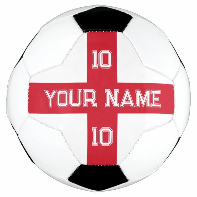 England Flag Fußball mit benutzerdefinierter Jerse (Vorderseite)