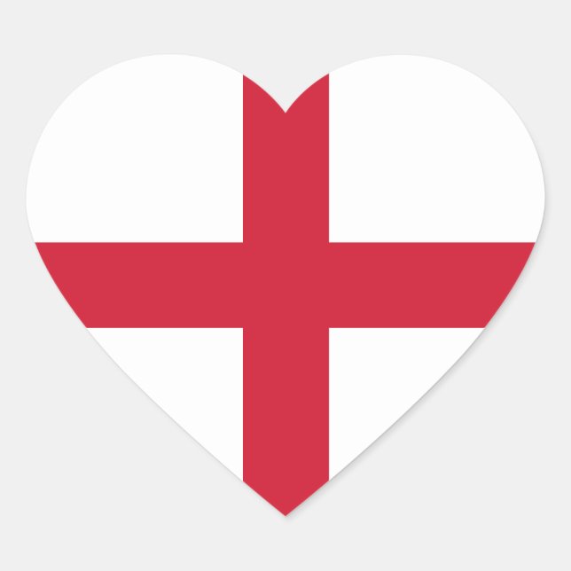 England Flag Heftsticker Herz-Aufkleber (Vorderseite)