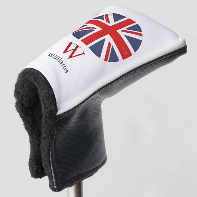 England Flag Monogram Golf Head Cover Golf Headcover (3/4 Vorderseite)