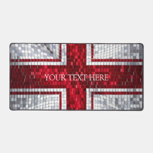 England Flag Mosaik Design Schreibtischunterlage