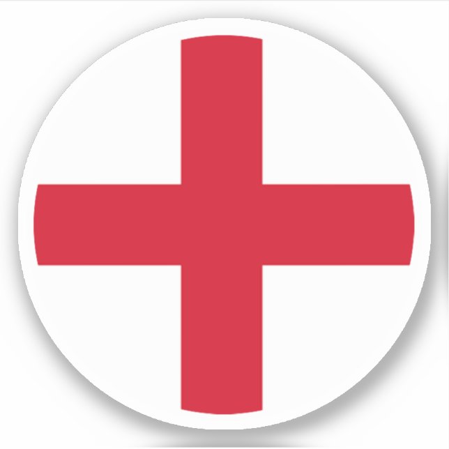 England Flag Round Sticker (Vorderseite)