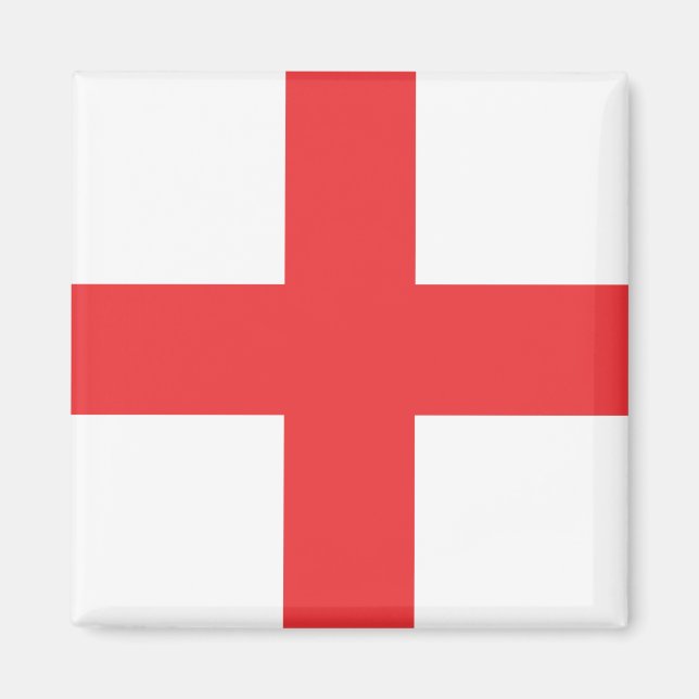 England Flag Square Magnet (Vorne)