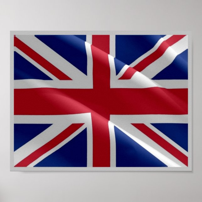 England - Flag Wave Vereinigtes Königreich - Poster (Vorne)