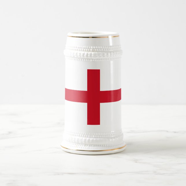 England-Flagge Bierglas (Mittel)