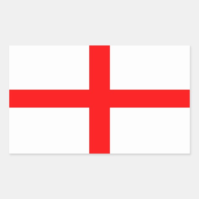 England Flagge des St. George Rechteckiger Aufkleber (Vorderseite)