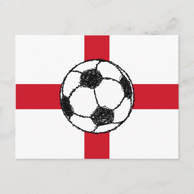 England-Flagge | Fußballball Postkarte (Vorderseite)