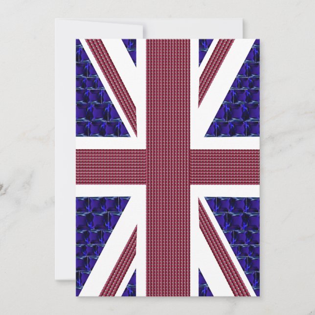  England-Flagge, Großbritannien-Flagge Einladung (Vorderseite)