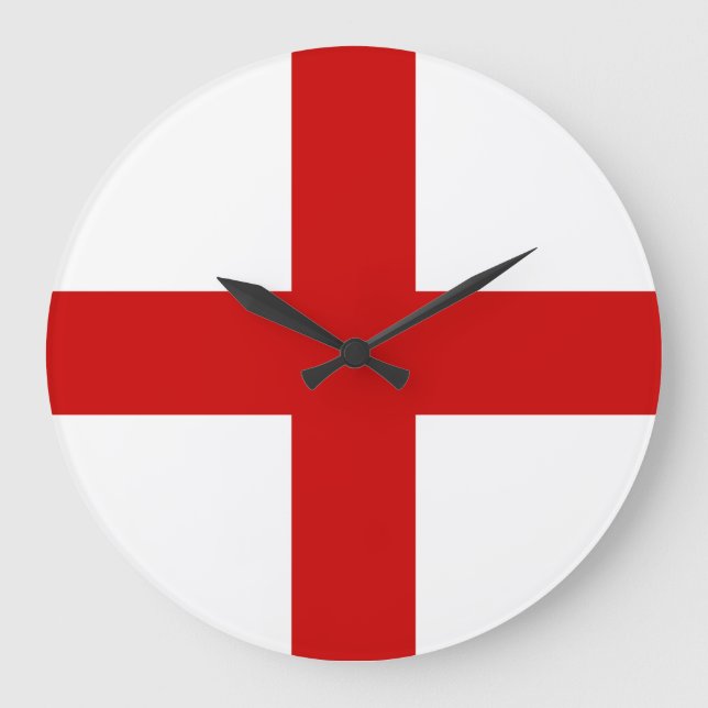 England-Flagge Große Wanduhr (Vorderseite)