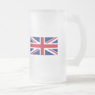 England-FLAGGE International Mattglas Bierglas
