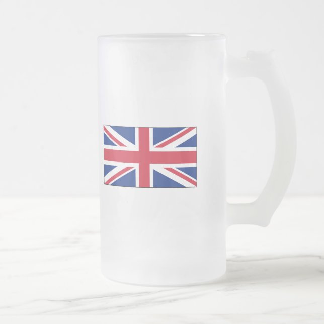 England-FLAGGE International Mattglas Bierglas (Rechts)