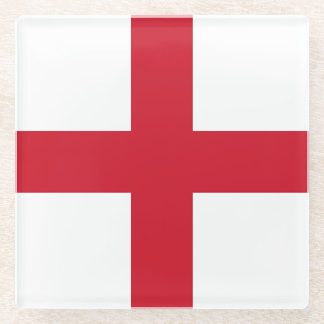 England Flagge Küste Glasuntersetzer (Vorderseite)