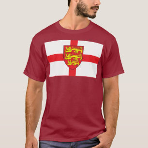 England-Flagge mit Wappen T - Shirt