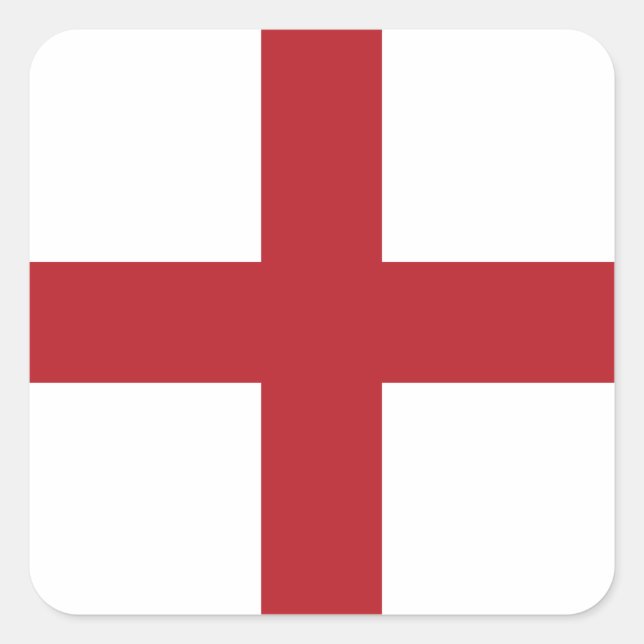 England-Flagge Quadratischer Aufkleber (Vorderseite)