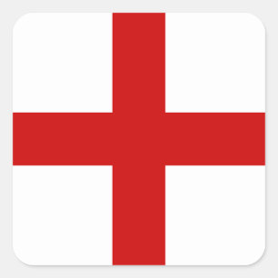 England-Flagge Quadratischer Aufkleber