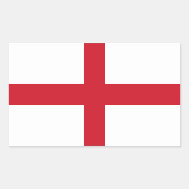 England-Flagge Rechteckiger Aufkleber (Vorderseite)