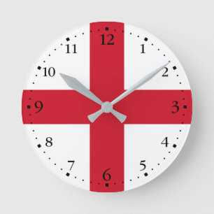 England-Flagge Runde Wanduhr