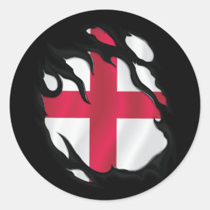 England-Flagge Runder Aufkleber