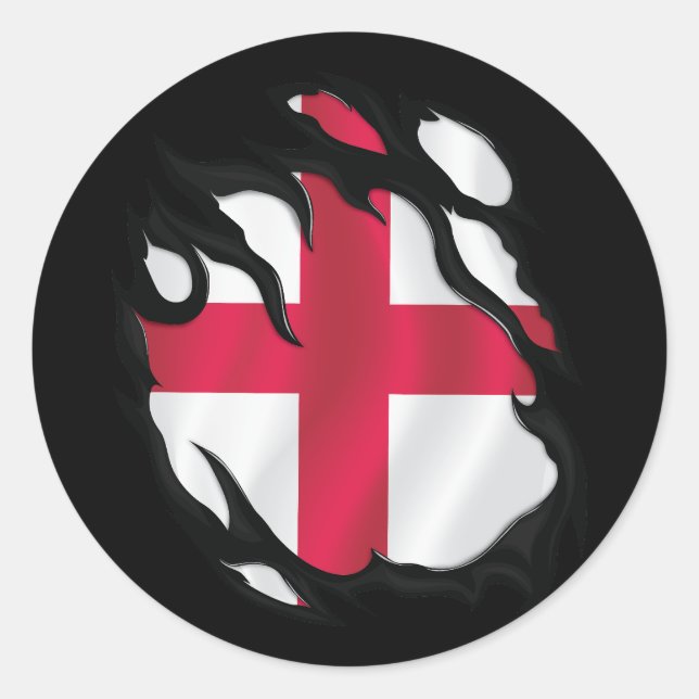 England-Flagge Runder Aufkleber (Vorderseite)