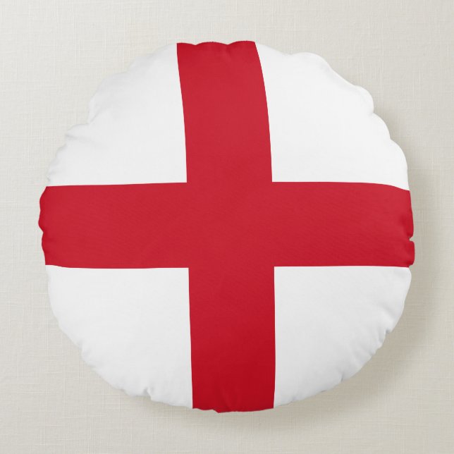 England-Flagge Rundes Kissen (Vorderseite)