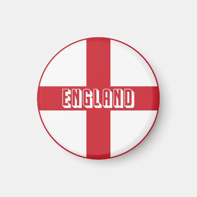 England - Flagge und Name Magnet (Vorne)