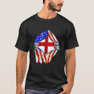 England-Flagge USA Amerika englische Wurzeln T-Shirt