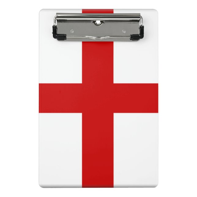 England-Flaggen-Knopf Mini Klemmbrett (Vorderseite)