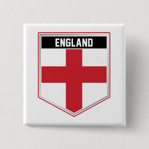 England Flaggen-Schild Button