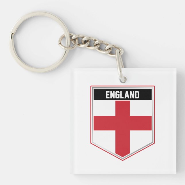 England Flaggen-Schild Schlüsselanhänger (Vorderseite)