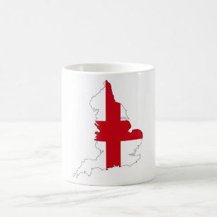 England-Flaggenkartenkönigreich-Landform Kaffeetasse