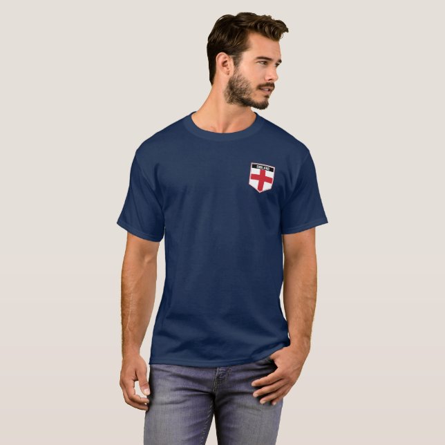 England-Flaggenschild-T - Shirt (Vorne ganz)