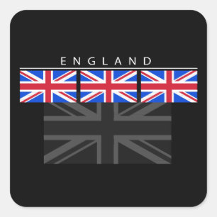 England-Flaggensticker Quadratischer Aufkleber
