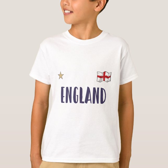 England Football Fan Shirt Englische Flagge (Vorderseite)
