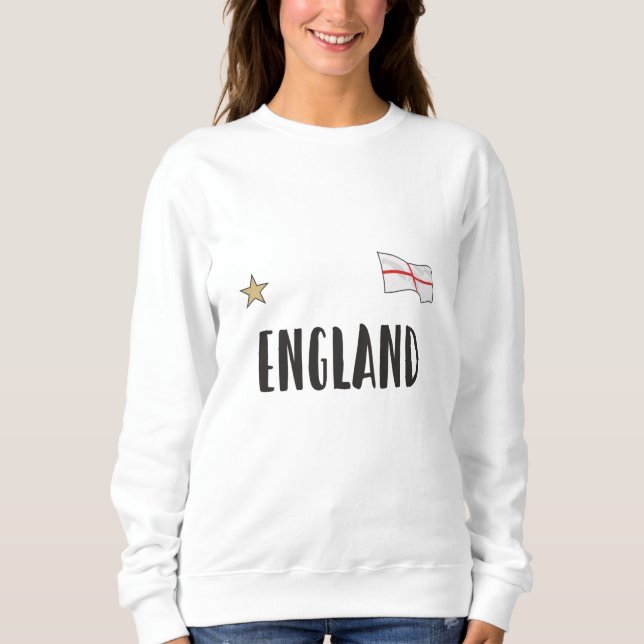 England Football Fan Shirt Englische Flagge (Vorderseite)