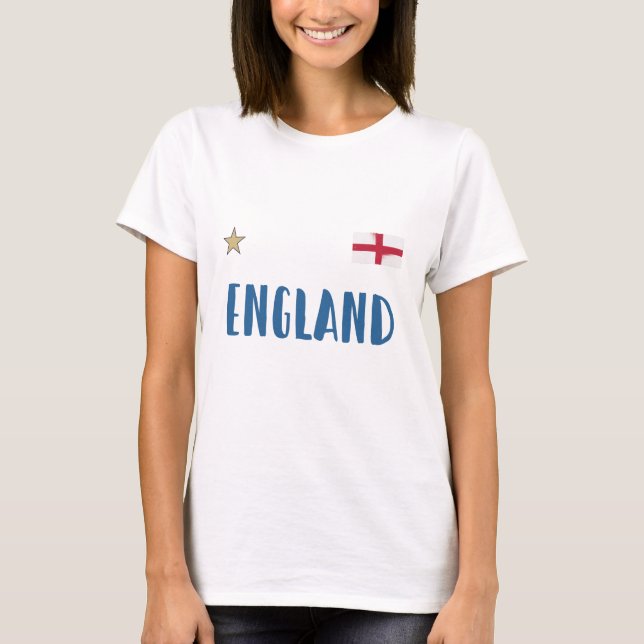 England Football Fan Shirt Englische Flagge (Vorderseite)