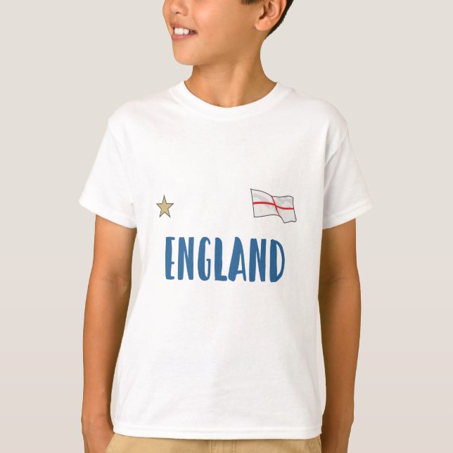 England Football Fan Shirt Englische Flagge (Vorderseite)