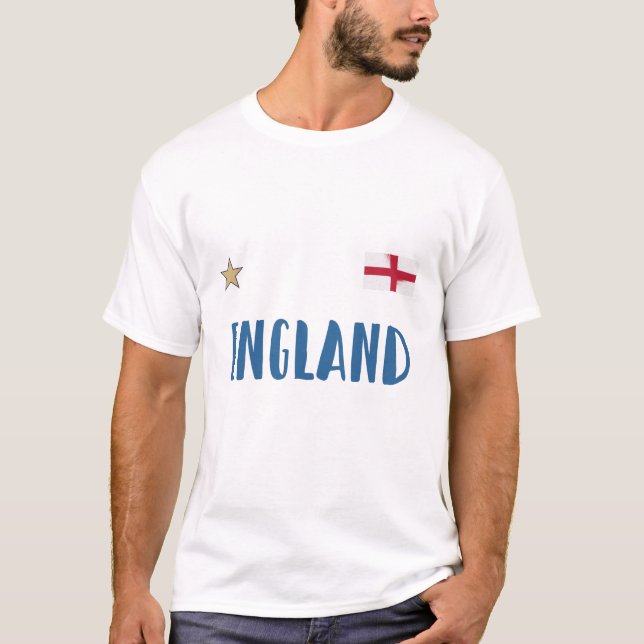 England Football Fan Shirt Englische Flagge (Vorderseite)