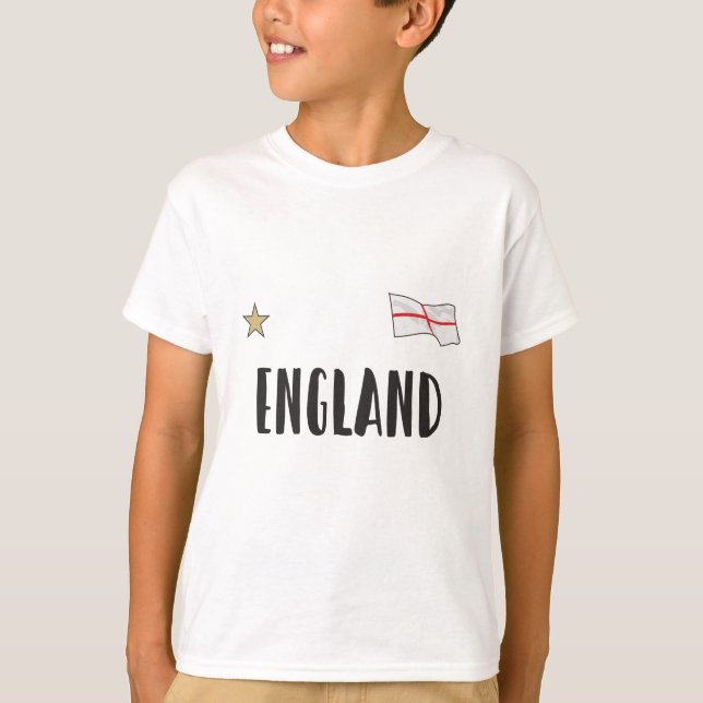 England Football Fan Shirt Englische Flagge (Vorderseite)