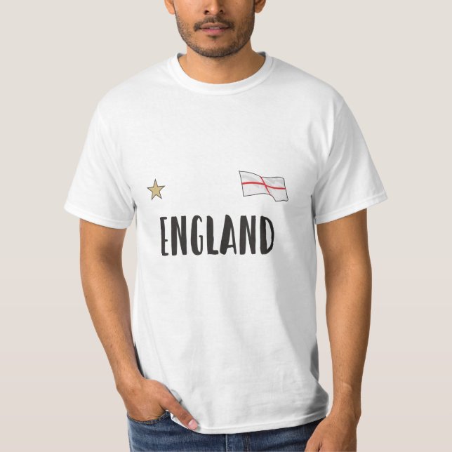 England Football Fan Shirt Englische Flagge (Vorderseite)