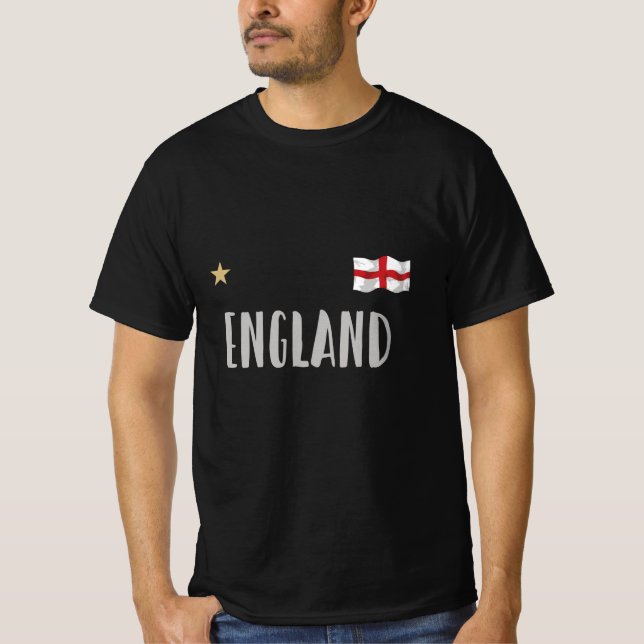 England Football Fan Shirt Englische Flagge (Vorderseite)