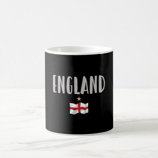 England Football Fan Shirt Englische Flagge Kaffeetasse (Mittel)
