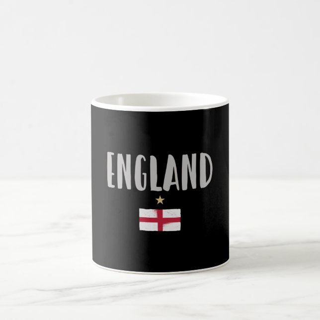 England Football Fan Shirt Englische Flagge Kaffeetasse (Mittel)