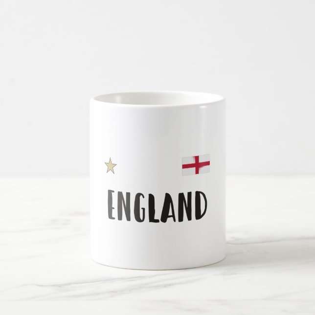 England Football Fan Shirt Englische Flagge Kaffeetasse (Mittel)
